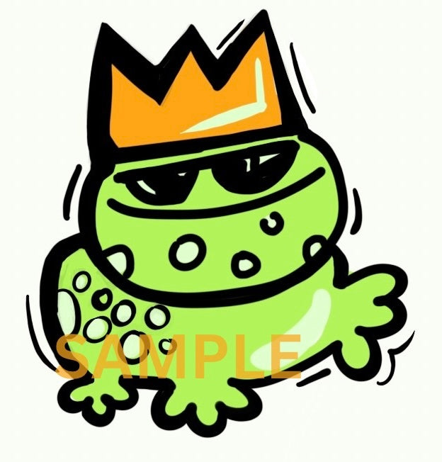 Frog King Stickers